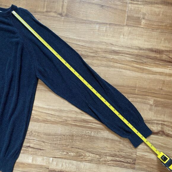 VTG LATITUDE by Northern Isles Mens XL Dark Gray Silk Cashmere Crewneck Sweater - Picture 11 of 12